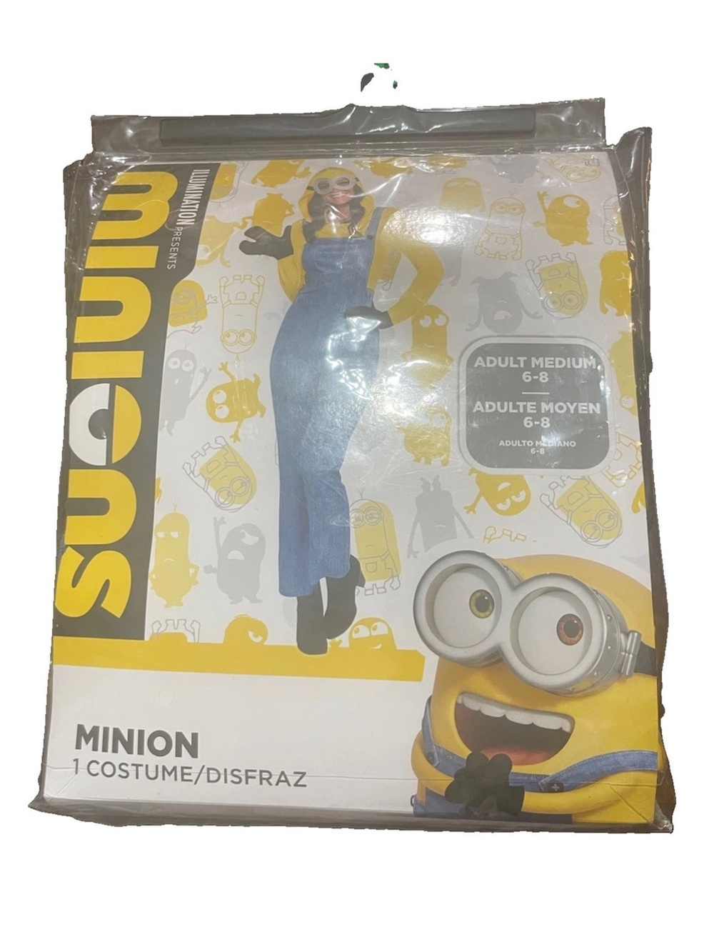 Official Minion Adult Medium Blue Overalls Costume - Womens
